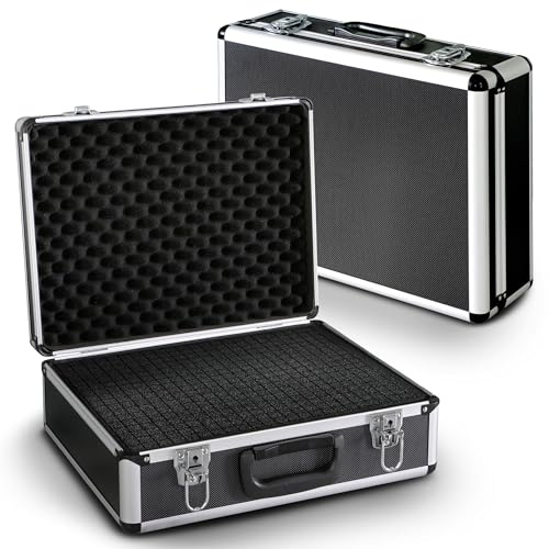 PeakTech 7305 - Universalkoffer 40.5x33x15cm Transportkoffer Würfelschaum | Transportkoffer für Fotoausrüstung und Messgeräte - Größe Groß 405x330x150mm - für Messtechnik und Werkstatt