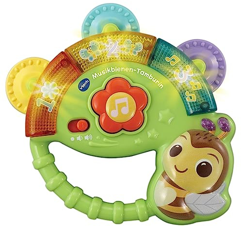 VTech Baby Musikbienen-Tamburin – Musik-Spielzeug ab 3 Monaten