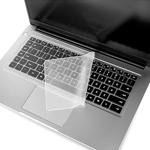 2 Stück Universal Tastaturschutz, 36,5×13,5 cm Tastaturabdeckung, für Notebooks 15 Zoll bis 17 Zoll, Silikon Tastaturabdeckung, Transparent, Waschbar, Schützt vor Staub, Flüssigkeiten, Flexibel
