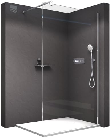 Bernstein Walk-In Duschwand EX101 150 x 200 cm Klarglas 10 mm Nano