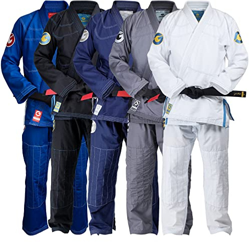 Gold BJJ Aeroweave Jiu Jitsu Gi - Ultra Lightweight BJJ Gi - Sanforisierte, brasilianische Jiu Jitsu Uniform für Herren
