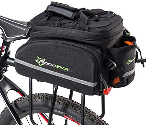 ROCKBROS Fahrrad Gepäckträgertasche wasserdichte Fahrradtasche für Gepäckträger mit Regenschutz 17-35L Transporttasche mit Schultergurt und Tragegriff
