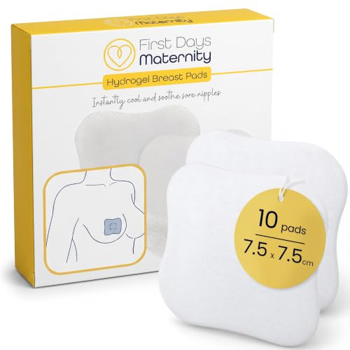 First Days Maternity - Hydrogel-Brustpads (10), sofortige Linderung bei wunden Brustwarzen, Kühlpflaster Pro stillende Mutter