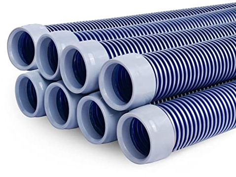 POOLWHALE Professioneller Schwimmbad-Staubsaugerschlauch – 3,8 cm 8-teilige Schläuche, perfekte Pool-Staubsaugerverlängerung/Ersatz – kompatibel mit allen großen automatischen Schwimmbadreinigern