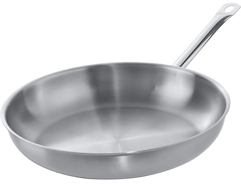 METRO Professional Pfanne unbeschichtet | Ø 32 cm | Edelstahl | Backofengeeignet bis max. 240 °C | auch für Induktion | Pfanne | Universalpfanne | auch für gewerblichen Einsatz