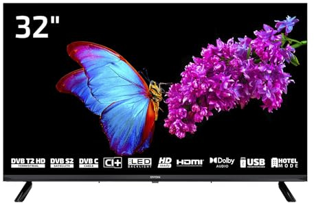 DYON Enter 32 Pro X2-32 Zoll (80 cm) Fernseher mit Triple Tuner (DVB-C/-S2/-T2), Hotelmodus, USB-Media Player