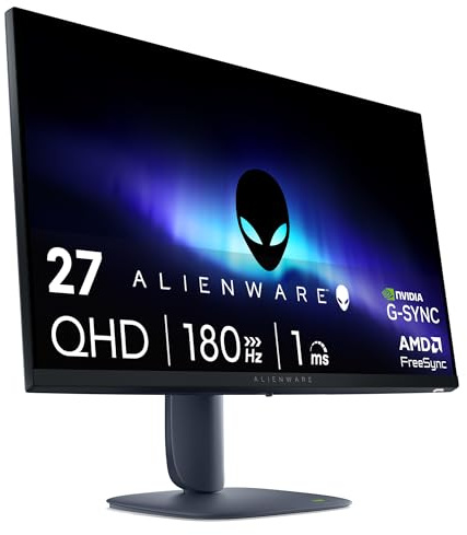 Alienware 27 Gaming Monitor - AW2725DM, QHD (2560x1440), 180Hz, Fast IPS, 1ms, NVIDIA G-SYNC Kompatibel, AMD FreeSync, 95% DCI-P3, HDR400, DisplayPort, 2 HDMI, 3 USB, 3 Jahre Garantie