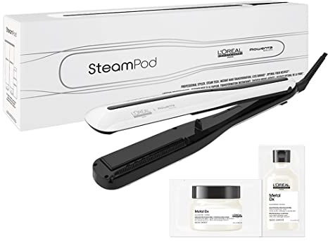 L'Oréal Professionnel SteamPod 3| Dampf-Glätteisen zum Glätten und Locken mit Shampoo & Maske zum Testen