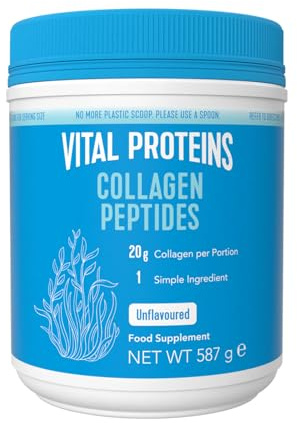 Vital Proteins Collagen Peptides 587g – Reine Kollagen-Peptide – schöne Haut, Haare & Nägel – geschmacksneutral – optimale Löslichkeit – hydrolysiertes Kollagen Typ 1 & 3
