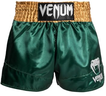 Venum Classic Thai-Boxshorts - Grün/Gold/Weiß - M