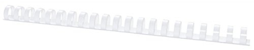 OFFICE PRODUCTS Plastikbinderücken 100 Stück DIN A4 16mm (145 Seiten) Binderücken Bindungskämme Plastikbindung | Kunststoff | Farbe: Weiß