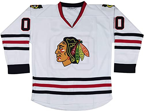 EATAN #00 Clark Griswold X-Mas Herren Hockey-Trikot, Weiß genäht