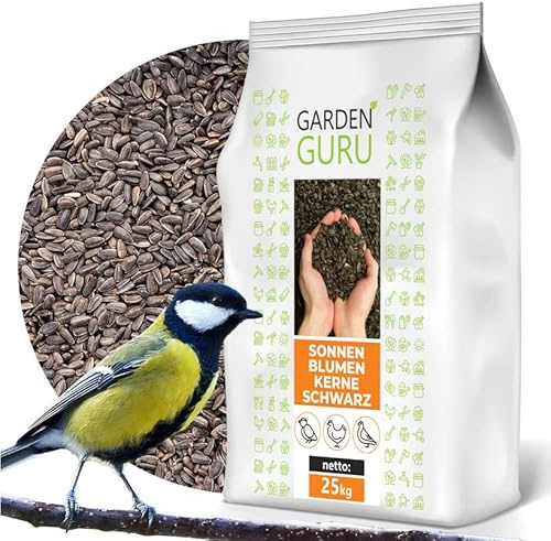 25 kg Schwarze Sonnenblumenkerne Winterfutter Vogelfutter Winter Wildvogel