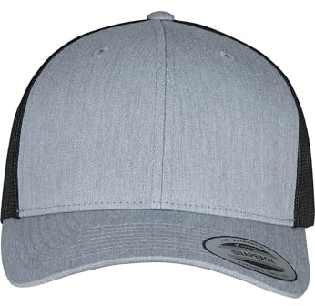 Flexfit Unisex Retro Trucker 2-Tone Baseballkappe, Heather/Black, One Size