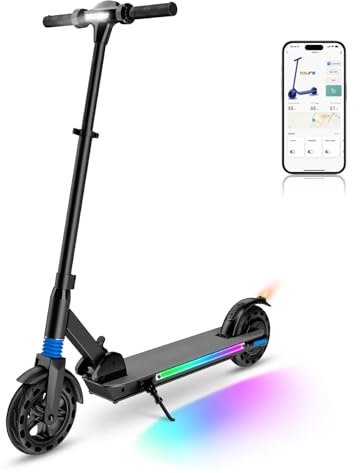 E-RIDES E Scooter Kinder,LED-Anzeige,Faltbarer und Höhenverstellbar Elektroroller für Kinder von 8-16 Jahren,Max Reichweite 20KM,Max 20KM/H,Elektroscooter Geschenk für Kinder und Jugendliche Keine ABE