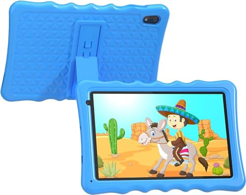 Kinder-Tablet, 10,1 Zoll Android 13 Tablet für Kinder | 64 GB ROM, 5000 mAh Akku, Bluetooth, WLAN, Dual-Kamera, stoßfeste Hülle