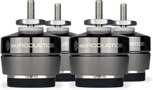 IsoAcoustics Gaia-Serie mit Isolatoren für Lautsprecher und Subwoofer Gaia III, 32 kg max. – 4 Stück