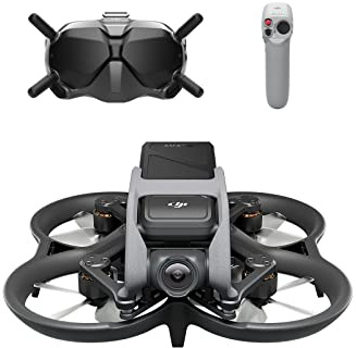 DJI Avata Fly Smart Combo Drohne mit FPV Goggles V2, 4K Video, 155° Sichtfeld, 18 Min Flugzeit, 410g, Grau/Schwarz