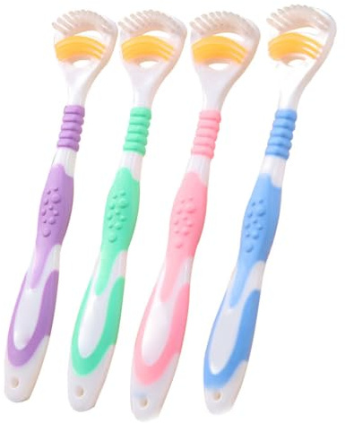 SUPVOX Zungenreiniger 4 StüCk Kunststoff Zungenschaber Set FüR Frischen Atem Und Effektive Entfernung Von Mundgeruch Mundpflege Werkzeug 6.7 Zoll