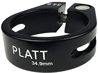 PLATT Fahrrad Sattelklemme super leicht Alu Sattelkloben 28,6/31,8/34,9 mm (Schwarz, 31.8mm)