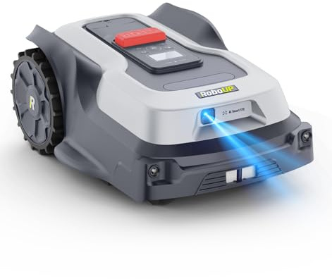RoboUP T600 Mähroboter ohne Begrenzungskabel bis 800m², Kabellose Einrichtung, App-Steuerung, Individuelles Mähen, Auto-Kartierung Rasenmäher Roboter, 24° Steigungfähigkeit