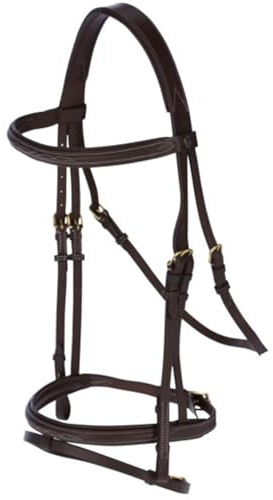 Kerbl Trensenzaum Classic Leder Vollblut, Braun, 324912