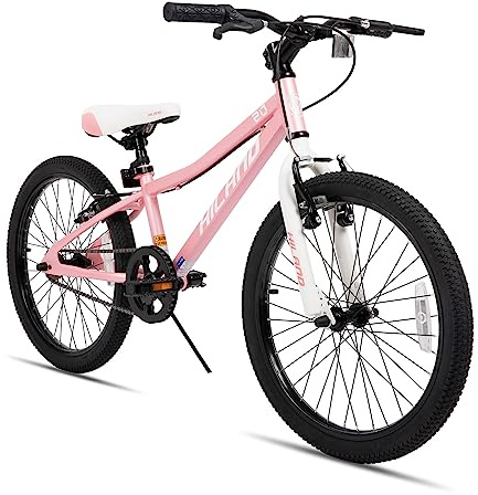 HILAND Climber Kinderfahrrad 20 Zoll, Mountainbike für Kinder 5–10 Jahre, Fahrrad für Jungen und Mädchen mit V-Bremse und Step-Through-Stahlrahmen