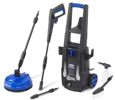 AR Blue Clean Hochdruckreiniger e-1600P mit Patio Cleaner und Feste Bürste (1600 W, 125 bar, 420 l/h)