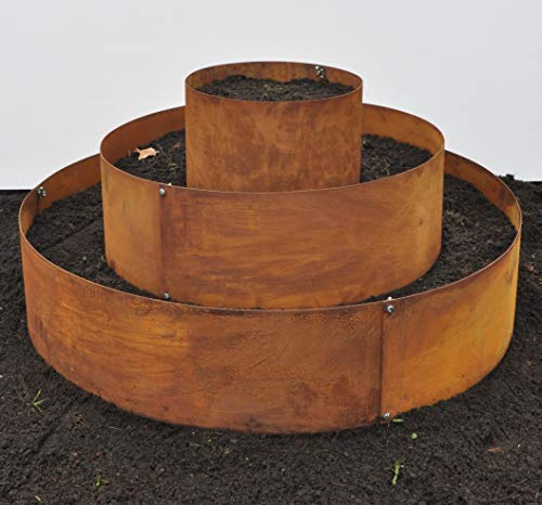KUHEIGA Blumenpyramide/Pflanzpyramide Rost Ø 90cm Hochbeet Kräuterspirale