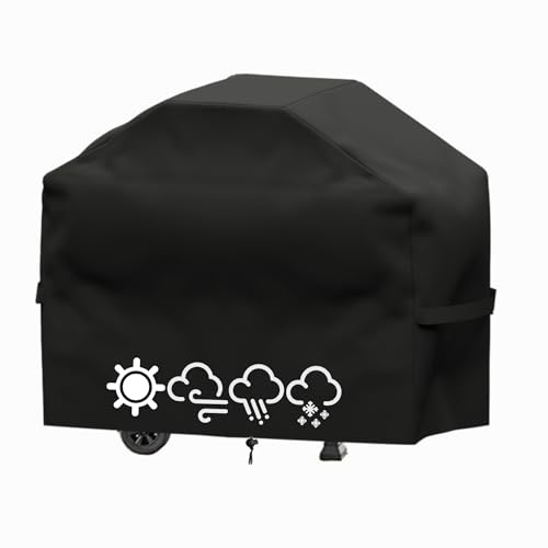 Grillabdeckung Wetterfest,Grill Barbecue Abdeckung,Gasgrill-Abdeckung,Grillabdeckung Schutzhülle,Grill Abdeckplane,Wasserdicht, Winddicht, UV-Beständiges, Reißfest Grill abdeckhaube (145X61X117 cm)