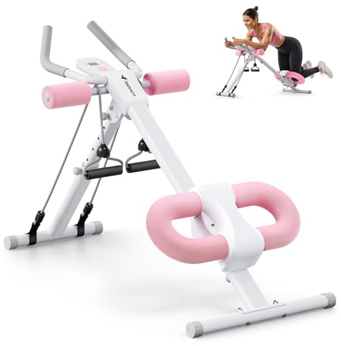 MERACH Bauchtrainer Bauchmuskeltrainer für Zuhause Multifunktionale Trainingsgerät für Ganzkörpertraining Abdominal Ab Machine mit LCD-Monitor Bauchmuskeltrainer Bauchmuskeltraining