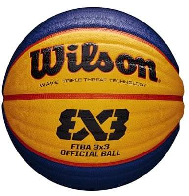 Wilson FIBA 3x3 Offizieller Spiel Basketball – Größe 15,2–72,4 cm, 6, Blau/Gelb