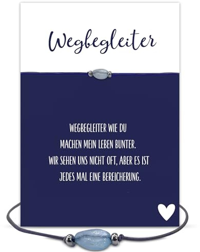 Glücksschmiedin – Edelstein Armband mit Aquamarin & Silberperlen – Heilstein für Selbstbewusstsein & innere Stärke – Geschenkset mit Dankeschön-Karte – Handgefertigt in Deutschland