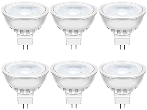 Auting GU5.3 led warmweiß MR16 LED 5W Lampe 12V, 50 Watt ersetzt, 2700K Warmweiß 38° Abstrahlwinkel LED Spot MR16, 560Lm AC/DC 12Volt Led Leuchtmittel, Nicht dimmbar, 6 Stück