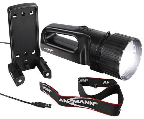 Ansmann Future HS1000FR LED Handscheinwerfer 5W, 330 Lumen, Schwarz, Akkubetrieb, bis 620m Leuchtweite