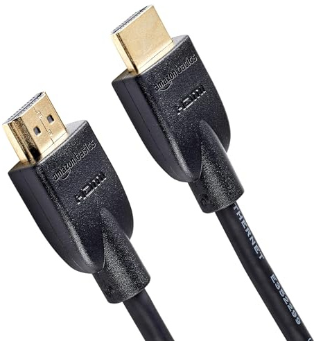 Amazon Basics 4K-HDMI-Kabel, 3 m, 18 Gbit/s Highspeed mit Ethernet, 4K@60Hz, 2160p, Schwarz
