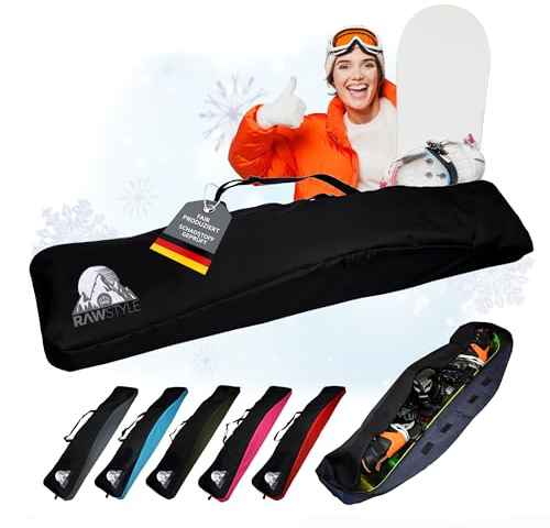 Rawstyle Snowboard Tasche, Boardbag, Snowboardbag, 170cm, XXL (schwarz-schwarz)