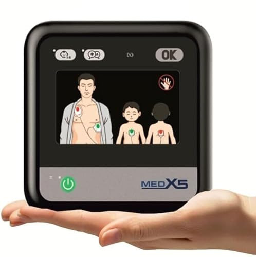 myPAD Heimdefibrillator AED für Zuhause, Familie & Freizeit, vollautomatischer Defibrillator mit Sprachführung, LED-Grafik, Kindermodus ab 1 Jahr, 4 Jahre Batterie & Elektroden, 8 Jahre Garantie.