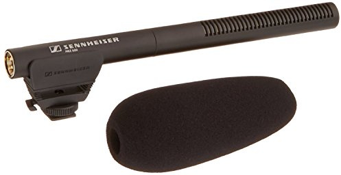 Sennheiser MKE 600 Kamera-Richtrohrmikrofon | Phantom- und Batteriespeisung | Schaltbarer Filter zur Windgeräuschminimierung (505453)