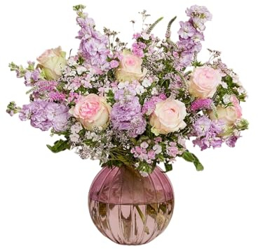 BLOOMY DAYS Blumenstrauß Wolkenpoesie in RosaViolett, mit Nelken, Rosen und Schleierkraut, 7-Tage-Frischegarantie, Floristen-Qualität, das perfekte Geschenk bestellen