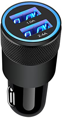 Zigarettenanzünder USB Ladegerät, 3.4A Auto Ladegerät 2-Port USB Kfz Ladeadapter für iPhone 17 Pro/16/15/14/13/12/11, Samsung Galaxy S26 Ultra/S25 FE/S24/S23/S22/S21/A17/A16/A56/A55/A36, Google Pixel