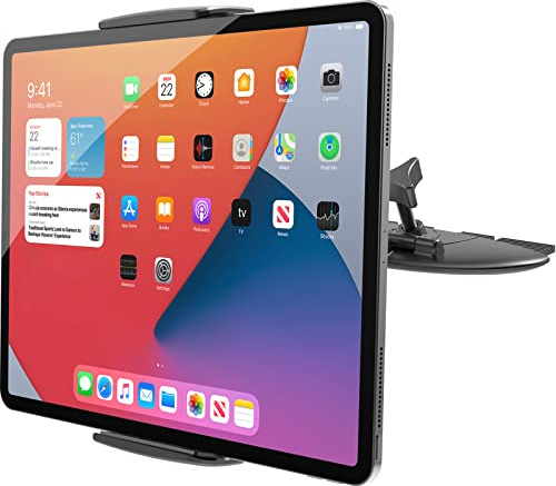 APPS2Car Universal [2 in 1] CDtablet halterung auto für 7-12,4 Zoll Tablet, CD-Player-Handyhalterung für 3,5-7 Zoll Smartphone-Tablet-Autohalterung Armaturenbrett-Halterung für iPad Pro/Air/Mini