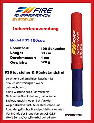 RADI-AKKU Feuerlöschstab mit 100sec Löschdauer Aerosol