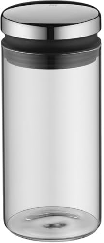 WMF Depot Vorratsdose Glas 1l, Höhe 21,5 cm, Kaffeebohnen Behälter, Kaffeedose, Vorratsglas mit Deckel, Müslidose, Frischhaltedose mit große Einfüllöffnung