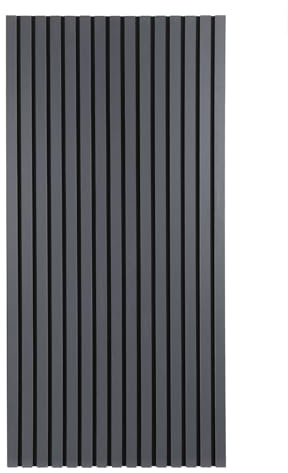 ISOISL Akustikpaneele 2,88㎡ - 4er Set 120x60cm Wandpaneele Holz 3D Wandpaneele Grau Wall Panels Holzpaneele Wand für Flur Wohnzimmer Innenwanddekoration