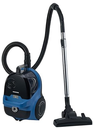 Grundig VCC 6570 Bodenstaubsauger beutellos, 3,4 l Staubbehälter, 890 W, HEPA H13-Filter & 7,7 m Aktionsradius, hygienisch & komfortabel, Blau/Schwarz