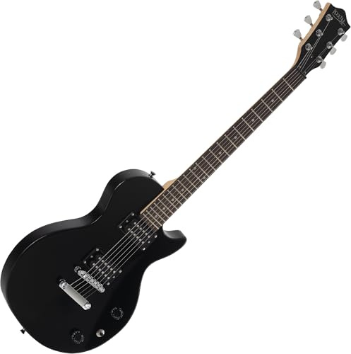 Rocktile LP-100 BL E-Gitarre (Korpus: Linde, Palisander Griffbrett, Finish: Schwarz High Gloss)