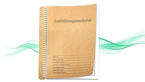 KOCHDIALOG 1 x Ausbildungsnachweis Berichtsheft Ausbildung abheftbar in Ordner, DIN A4, 53 Wochen, äußerst stabil, Dicke Innenseiten, tägliches Ausbildungsheft für IHK, Handwerk 1 Woche = 1 Seite