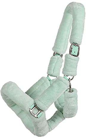 ARBO-INOX® Halfter für Pferde Kuschelhalfter – Extra weiches Kunstfell – rosa- Bordeaux- Mint-Navy blau-anthrazit-grau Creme