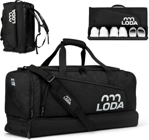 LODA Team (68L) - Sporttasche mit Schuhfach, Nassfach, Rucksackfunktion & Wertsachenfach - Perfekte Fußball-, Handball-, Trainings-, oder Fitnesstasche - Tasche für Sport, Reisen & Freizeit